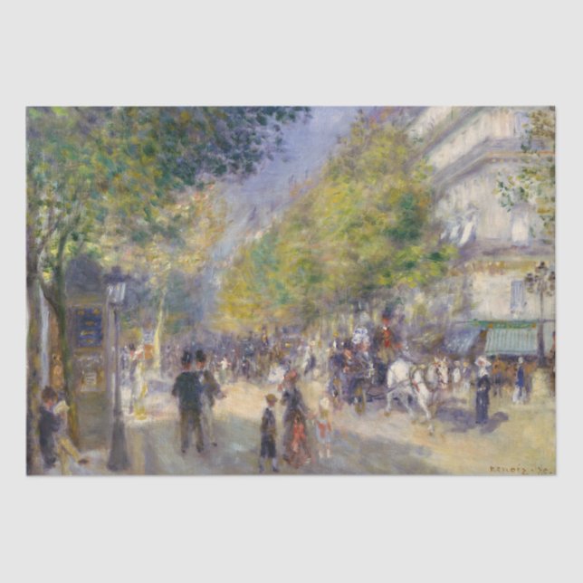 Pierre-Auguste Renoir - Paris, Grands Boulevards Seidenpapier (Vorderseite)