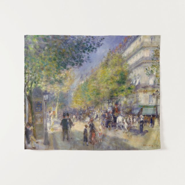 Pierre-Auguste Renoir - Paris, Grands Boulevards Wandteppich (Vorderseite (Horizontal))