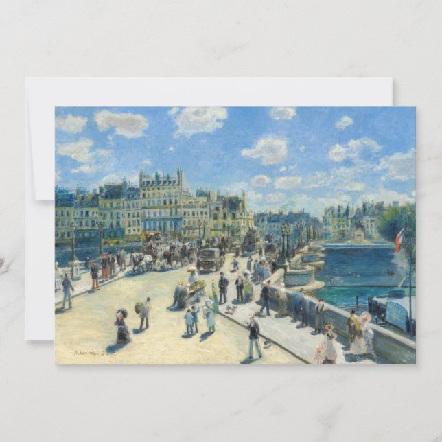 Pierre-Auguste Renoir - Paris, Pont-Neuf Dankeskarte (Vorderseite)