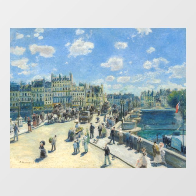 Pierre-Auguste Renoir - Paris, Pont-Neuf Fensteraufkleber (Blatt)
