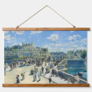 Pierre-Auguste Renoir - Paris, Pont-Neuf Wandteppich Mit Holzrahmen