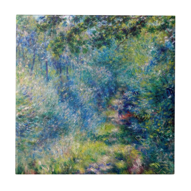 Pierre-Auguste Renoir - Pfad im Wald Fliese (Vorderseite)