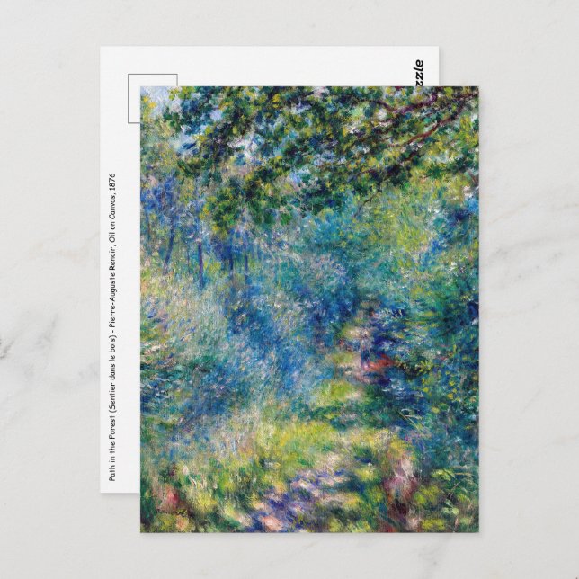 Pierre-Auguste Renoir - Pfad im Wald Postkarte (Vorne/Hinten)
