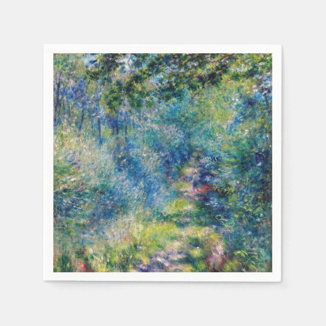 Pierre-Auguste Renoir - Pfad im Wald Serviette (Vorderseite)