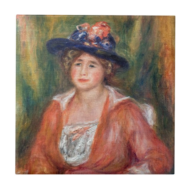 Pierre-Auguste Renoir - Portrait der sitzenden Fra Fliese (Vorderseite)
