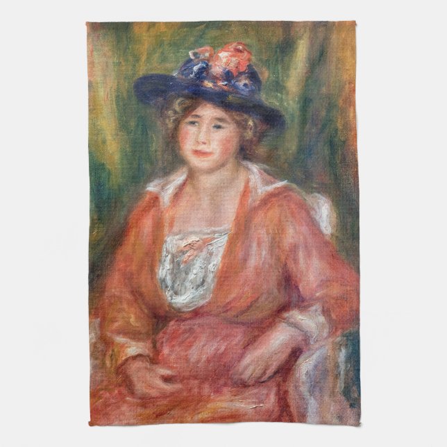 Pierre-Auguste Renoir - Portrait der sitzenden Fra Geschirrtuch (Vertikal)