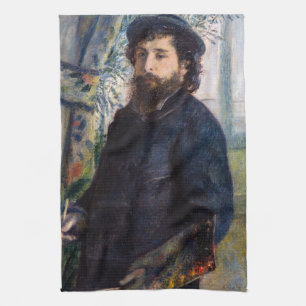 Pierre Auguste Renoir - Portrait von Claude Monet Geschirrtuch
