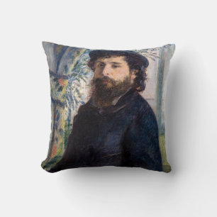 Pierre Auguste Renoir - Portrait von Claude Monet Kissen
