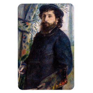 Pierre Auguste Renoir - Portrait von Claude Monet Magnet