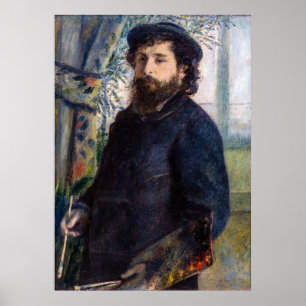 Pierre Auguste Renoir - Portrait von Claude Monet Poster