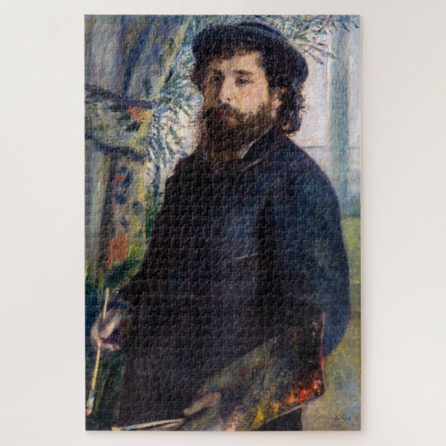 Pierre Auguste Renoir - Portrait von Claude Monet Puzzle (Vertikal)