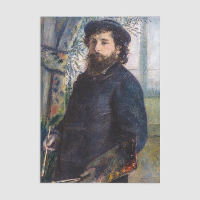 Pierre Auguste Renoir - Portrait von Claude Monet Seidenpapier (Von Creator hochgeladen)