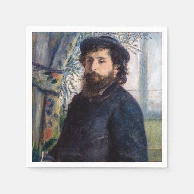 Pierre Auguste Renoir - Portrait von Claude Monet Serviette (Vorderseite)