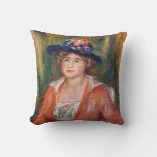 Pierre-Auguste Renoir - Porträt einer sitzenden Fr Kissen