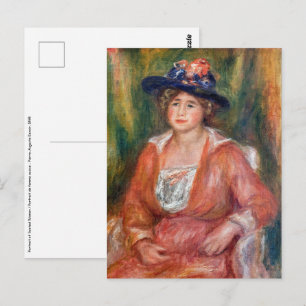 Pierre-Auguste Renoir - Porträt einer sitzenden Fr Postkarte