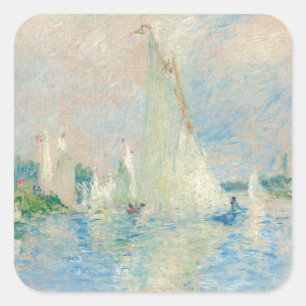 Pierre-Auguste Renoir - Regatta bei Argenteuil Quadratischer Aufkleber