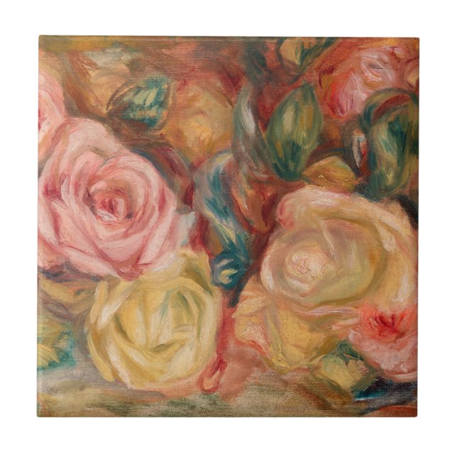 Pierre-Auguste Renoir - Rose Fliese (Vorderseite)