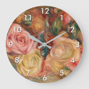Pierre-Auguste Renoir - Rose Große Wanduhr