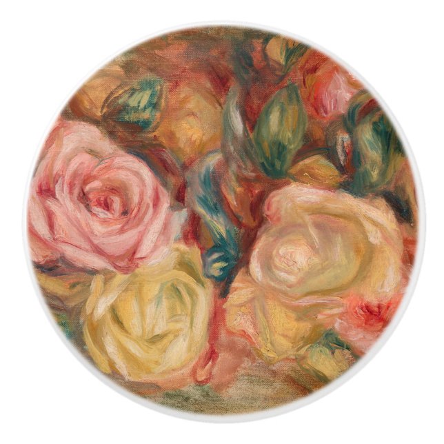 Pierre-Auguste Renoir - Rose Keramikknauf (Vorderseite)