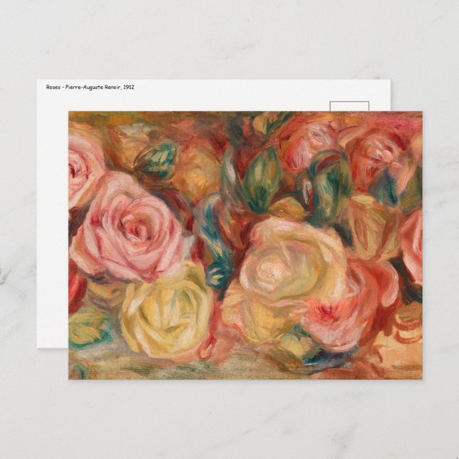 Pierre-Auguste Renoir - Rose Postkarte (Vorne/Hinten)
