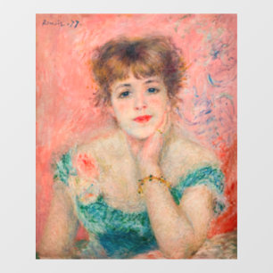 Pierre-Auguste Renoir - Schauspielerin Jeanne Sama Fensteraufkleber
