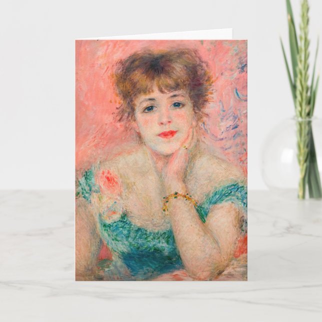 Pierre-Auguste Renoir - Schauspielerin Jeanne Sama Karte (Vorderseite)