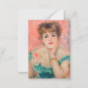 Pierre-Auguste Renoir - Schauspielerin Jeanne Sama Mitteilungskarte