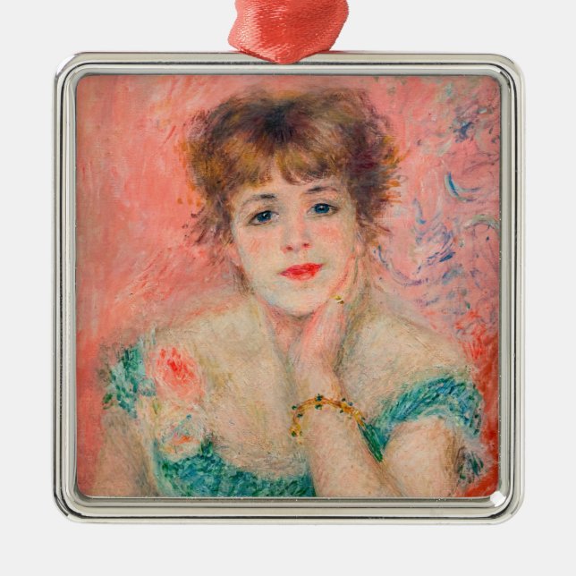Pierre-Auguste Renoir - Schauspielerin Jeanne Sama Ornament Aus Metall (Vorne)