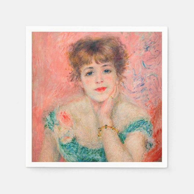 Pierre-Auguste Renoir - Schauspielerin Jeanne Sama Serviette (Vorderseite)