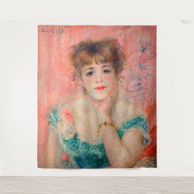 Pierre-Auguste Renoir - Schauspielerin Jeanne Sama Wandteppich (Vorderseite)