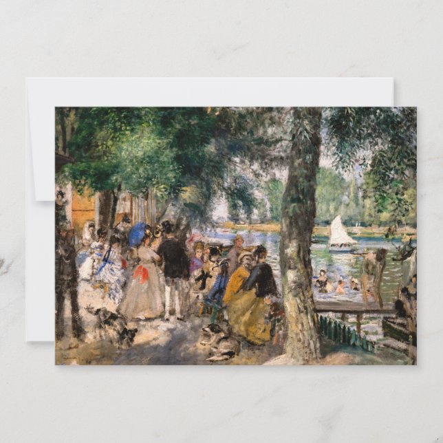Pierre-Auguste Renoir - Seine-Badezone Einladung (Vorderseite)