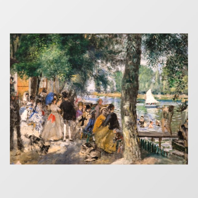 Pierre-Auguste Renoir - Seine-Badezone Fensteraufkleber (Blatt)