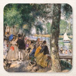 Pierre-Auguste Renoir - Seine-Badezone Rechteckiger Pappuntersetzer