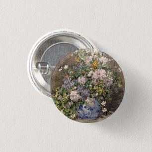Pierre-Auguste Renoir Spring Bouquet Button