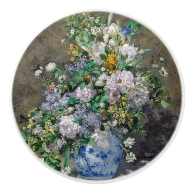 Pierre-Auguste Renoir - Spring Bouquet Keramikknauf (Vorderseite)
