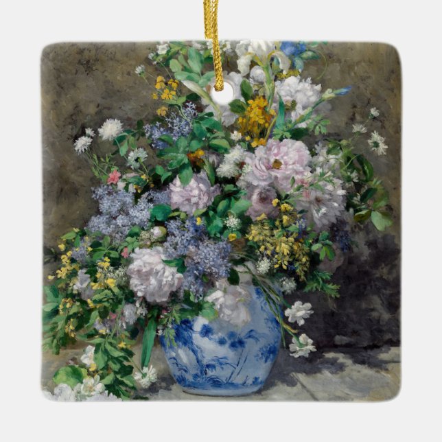 Pierre-Auguste Renoir - Spring Bouquet Keramikornament (Vorderseite)