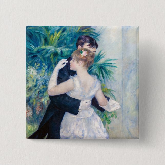 Pierre-Auguste Renoir - Stadttanz Button (Vorderseite)