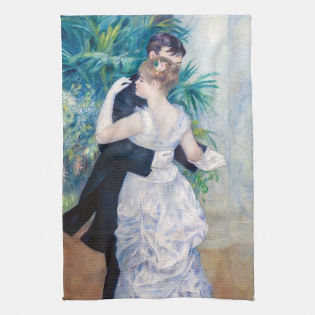 Pierre-Auguste Renoir - Stadttanz Geschirrtuch (Vertikal)