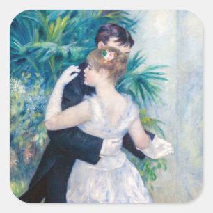 Pierre-Auguste Renoir - Stadttanz Quadratischer Aufkleber