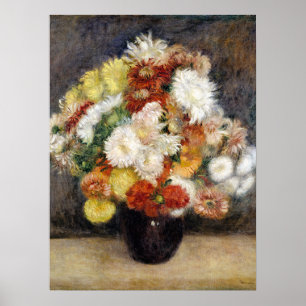 Pierre-Auguste Renoir Strauß Chrysanthemen Poster