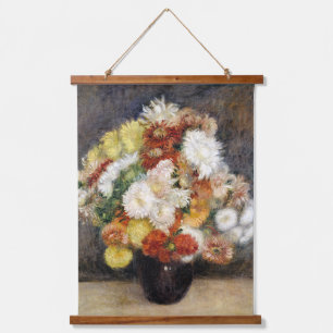 Pierre-Auguste Renoir Strauß Chrysanthemen Wandteppich Mit Holzrahmen