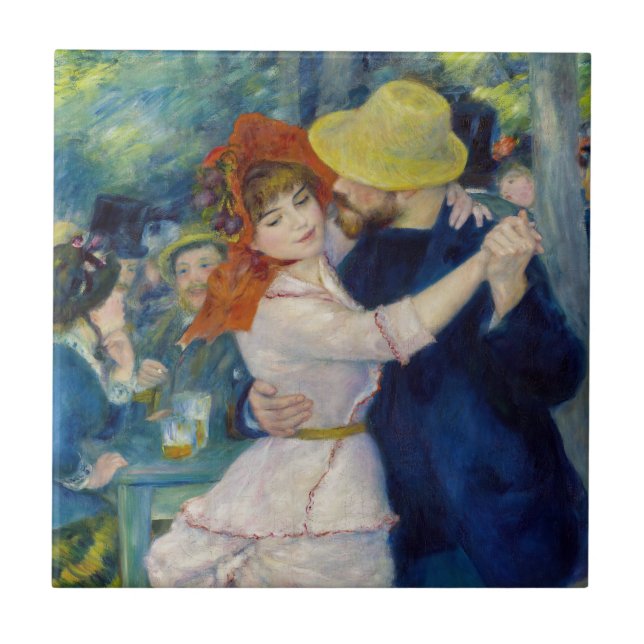 Pierre-Auguste Renoir - Tanz im Bougival Fliese (Vorderseite)