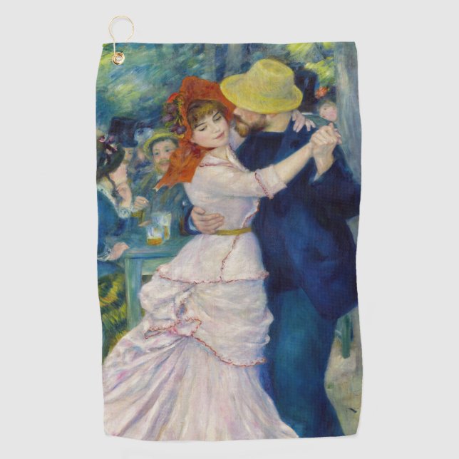 Pierre-Auguste Renoir - Tanz im Bougival Golfhandtuch (Vorderseite)