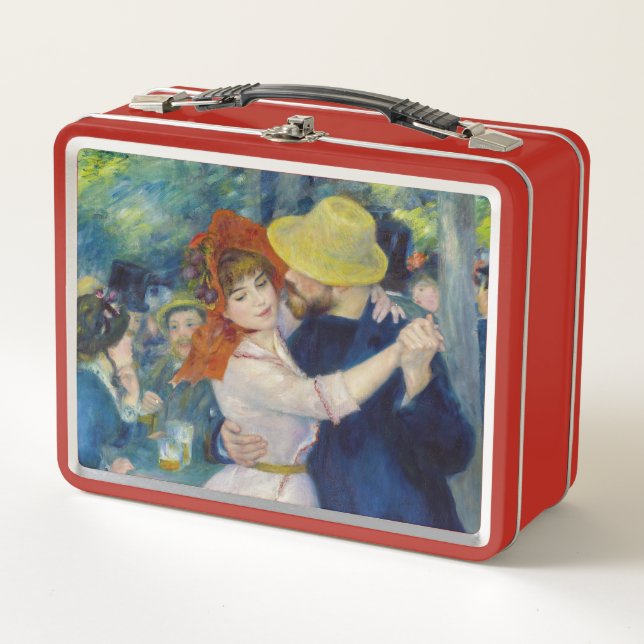 Pierre-Auguste Renoir - Tanz im Bougival Metall Brotdose (Vorderseite)
