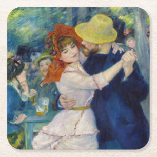 Pierre-Auguste Renoir - Tanz im Bougival Rechteckiger Pappuntersetzer