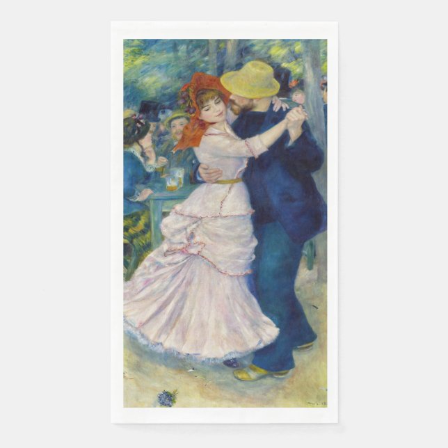 Pierre-Auguste Renoir - Tanz im Bougival Serviette (Vorderseite)