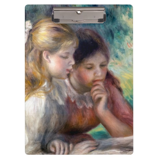 Pierre-Auguste Renoir - The Reading Klemmbrett (Vorderseite)