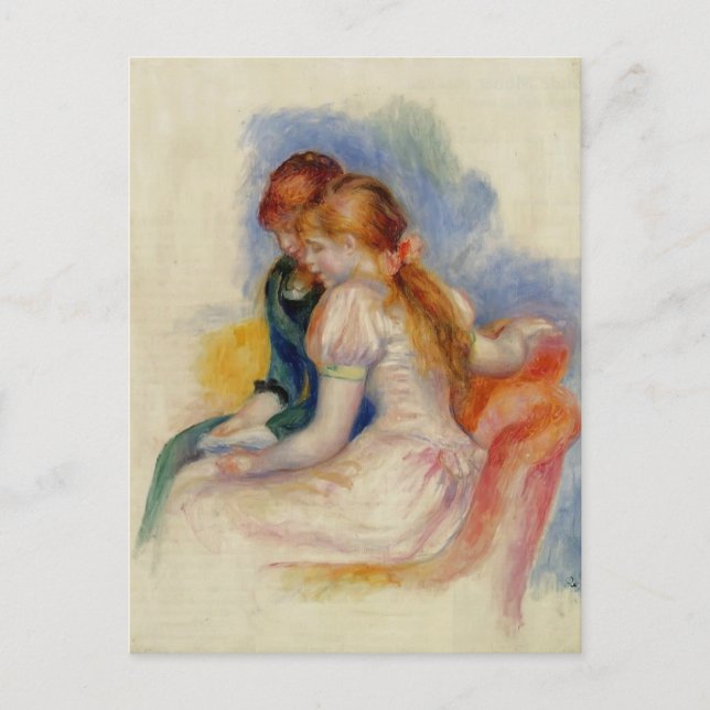 Pierre-Auguste Renoir - The Reading Postkarte (Vorderseite)