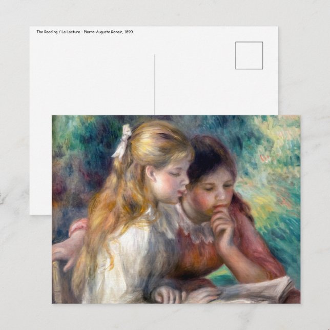 Pierre-Auguste Renoir - The Reading Postkarte (Vorne/Hinten)