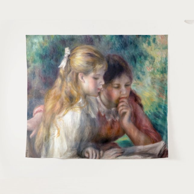 Pierre-Auguste Renoir - The Reading Wandteppich (Vorderseite (Horizontal))